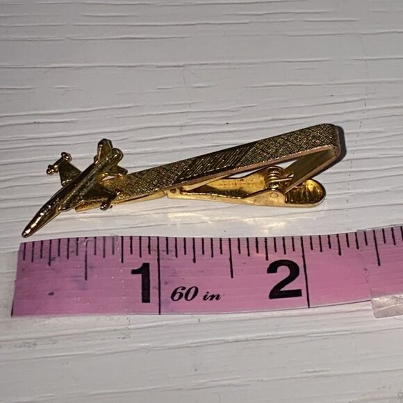 Northrop Vintage Gold Airplane Tie Clip - Picture 8 of 8
